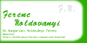 ferenc moldovanyi business card